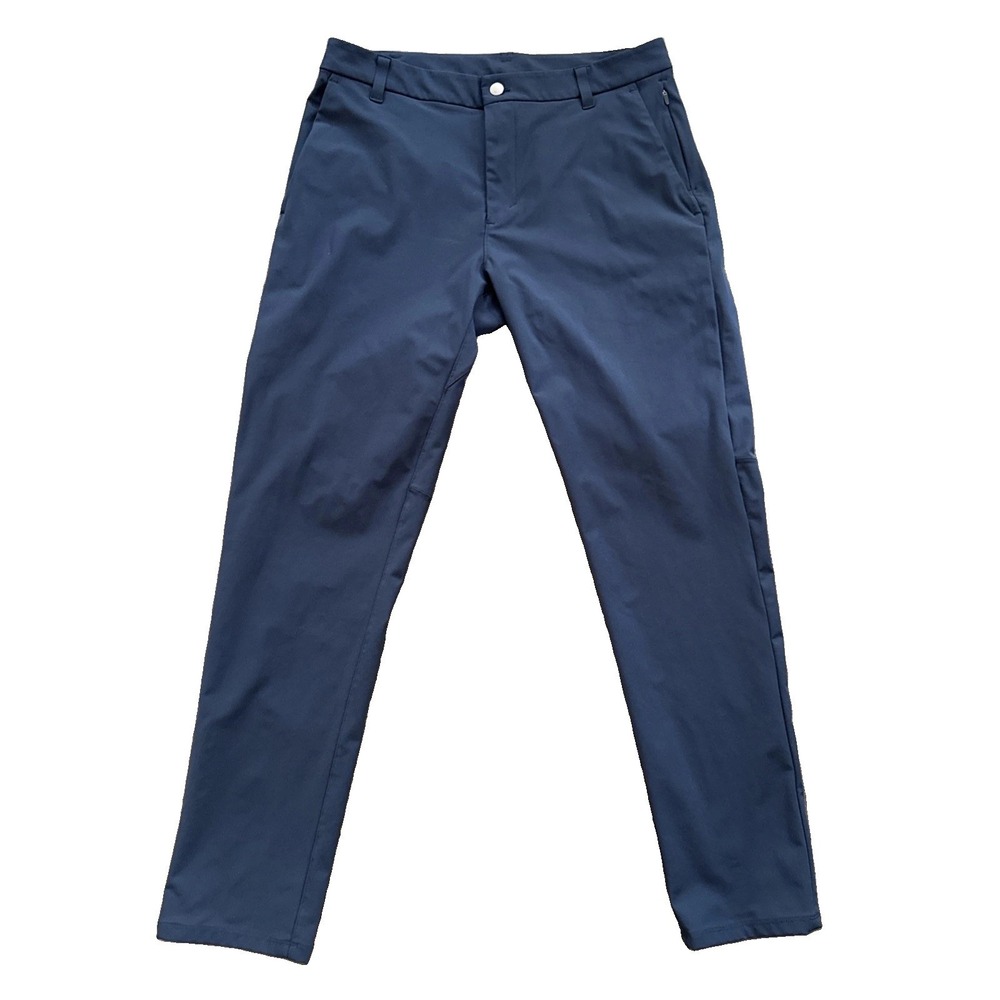 Lululemon Commission Pant Men 32x31 True Navy Blue Warpstreme Classic Fit Chino